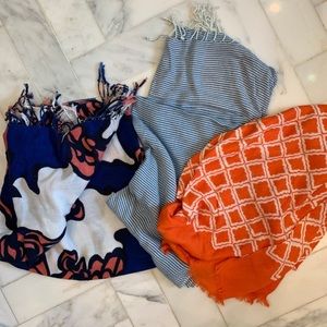 3 scarves